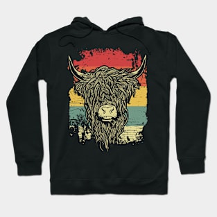 Highland Cow Highland Cows Retro Hoodie